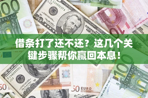 济南借条打了还不还？这几个关键步骤帮你赢回本息！